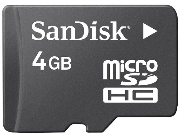 Sandisk microSDHC 4GB